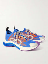 Run Rubber-Trimmed Mesh Sneakers